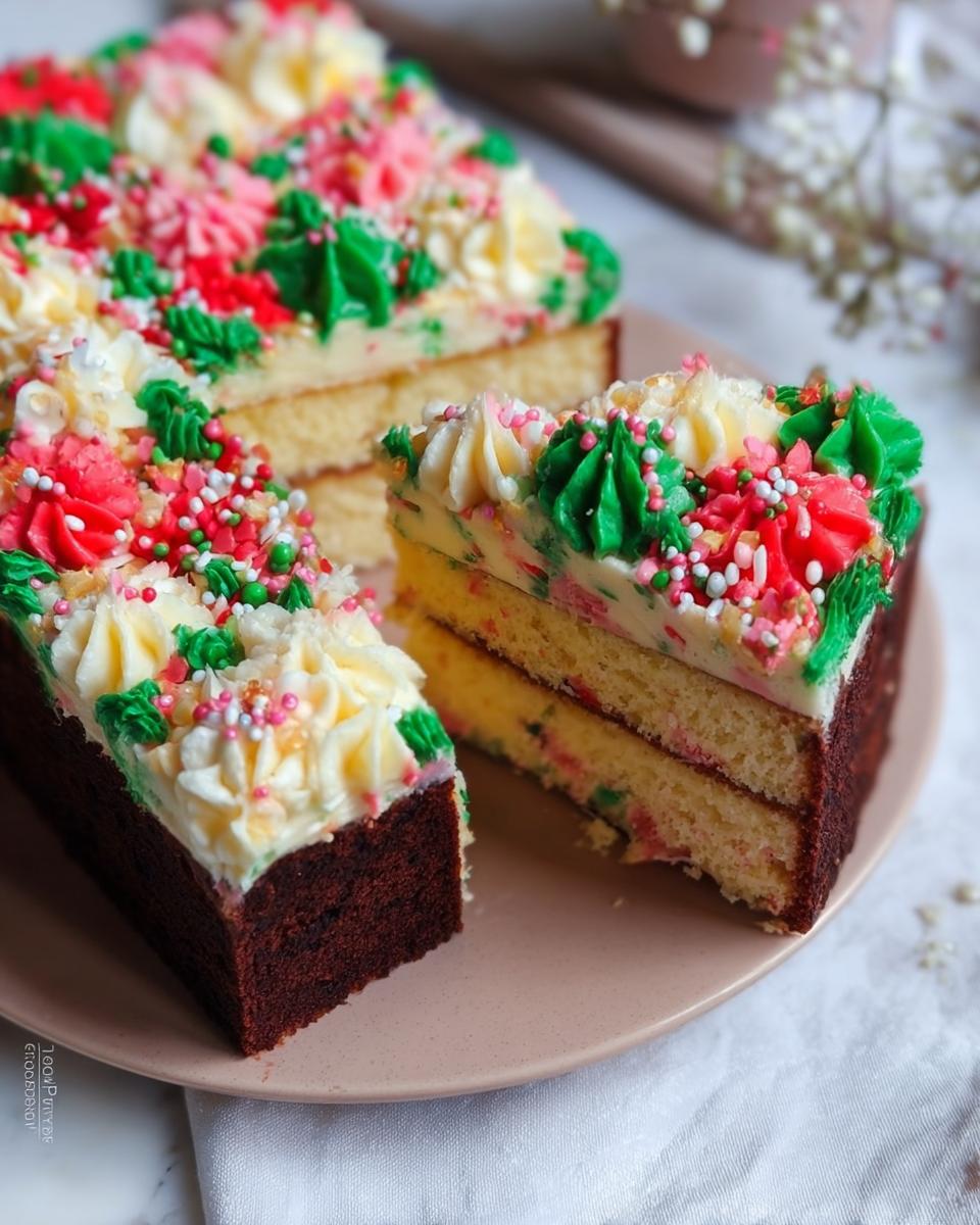 Christmas Traybake Cake - detail 3