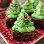Christmas Tree Brownie Bites