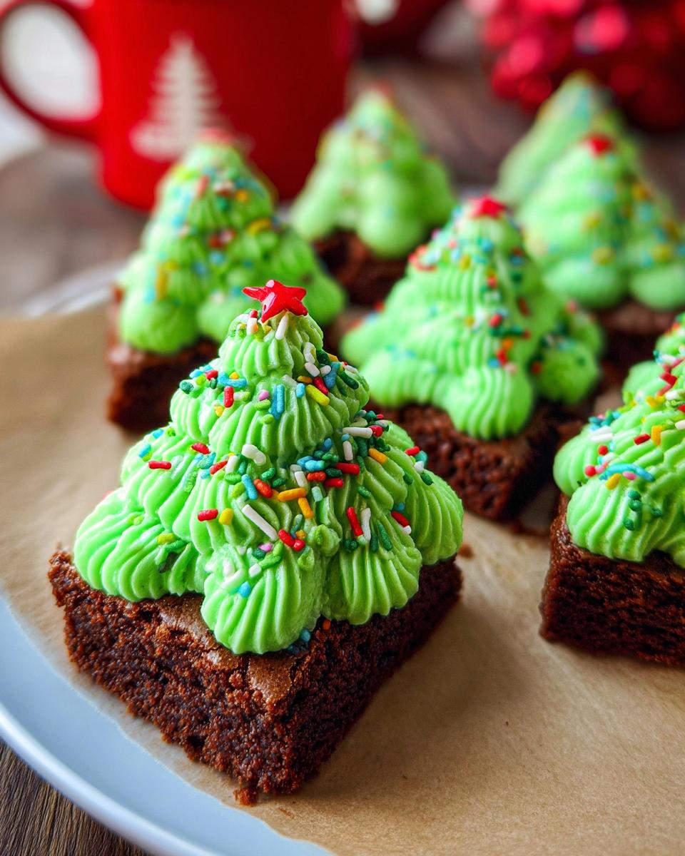Christmas Tree Brownie Bites - detail 2