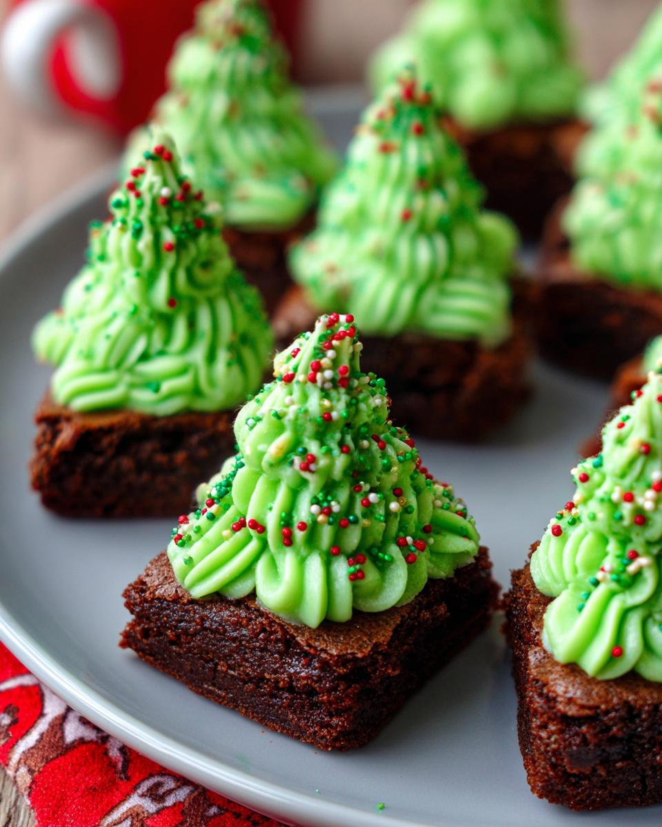 Christmas Tree Brownie Bites - detail 3