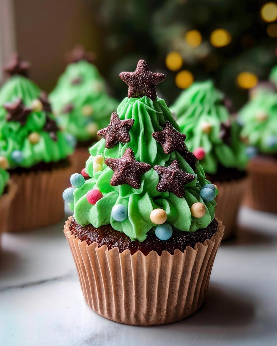 Christmas Tree Cupcakes - detail 2