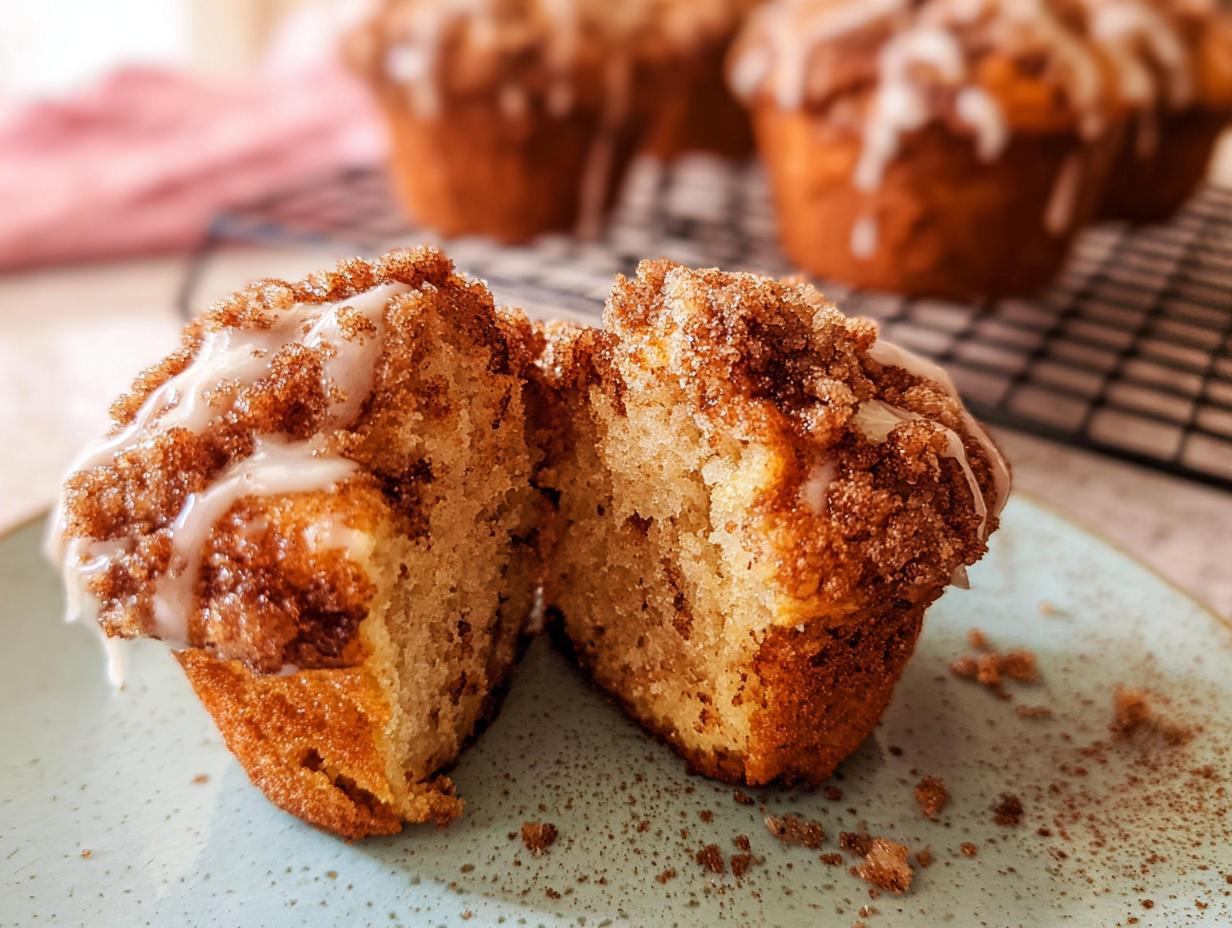 Cinnamon Muffins with Crunch Topping