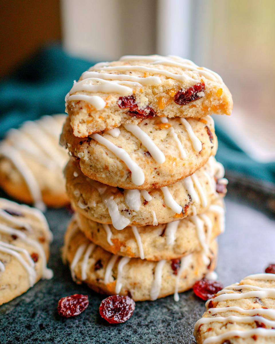 Cranberry Orange Shortbread Cookies - detail 2