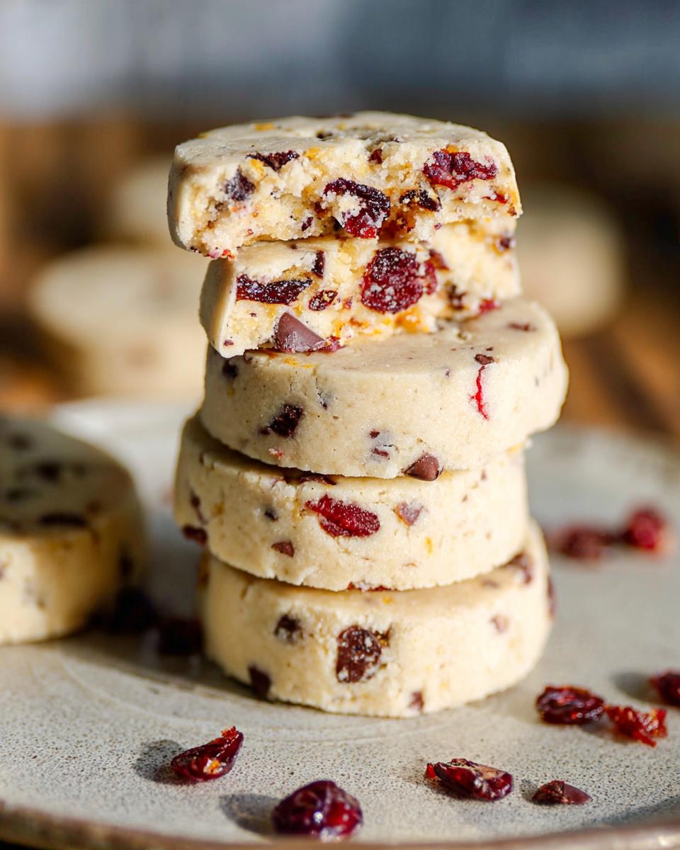 Cranberry Orange Shortbread Cookies - detail 2