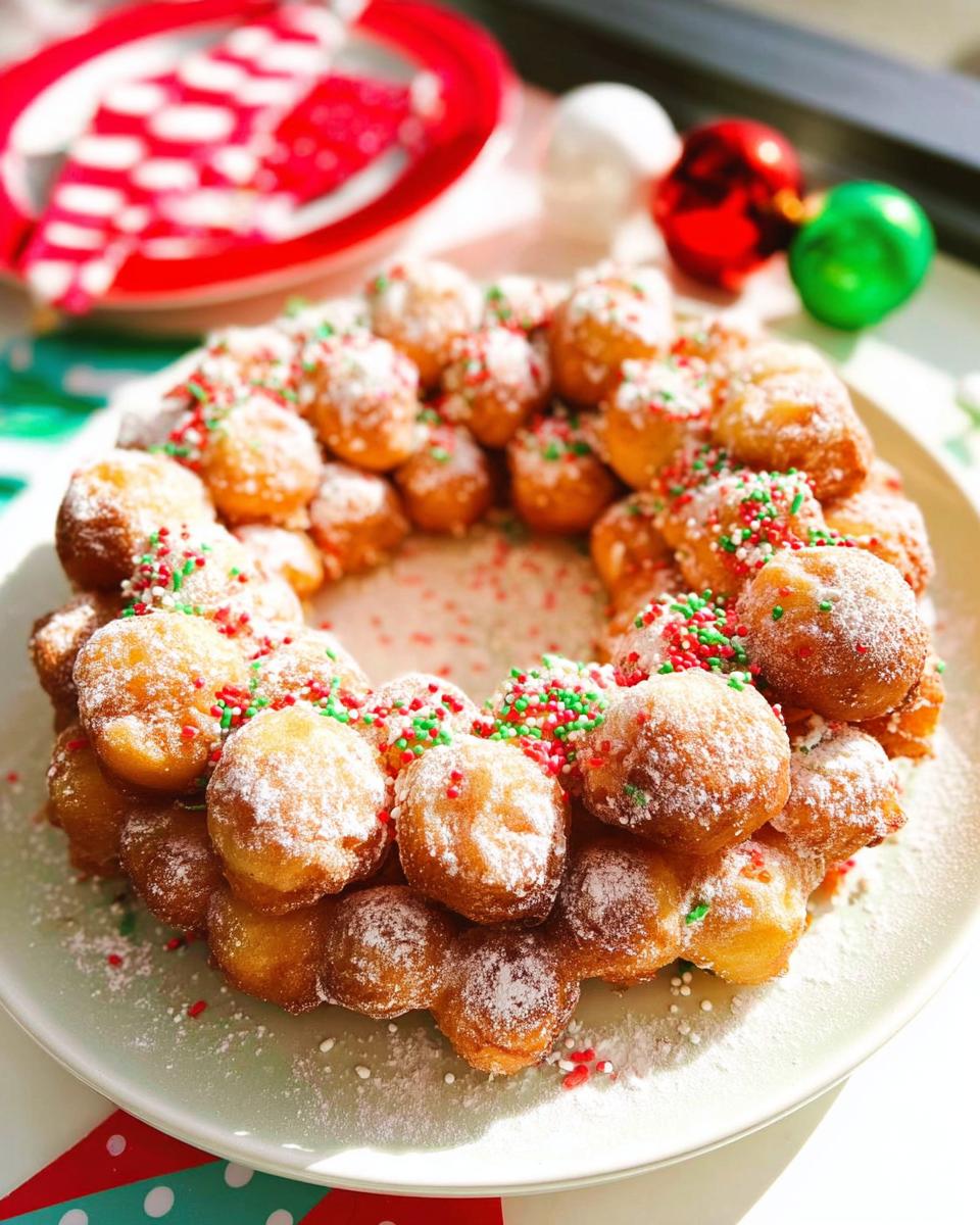 Donut Hole Christmas Wreath - detail 1