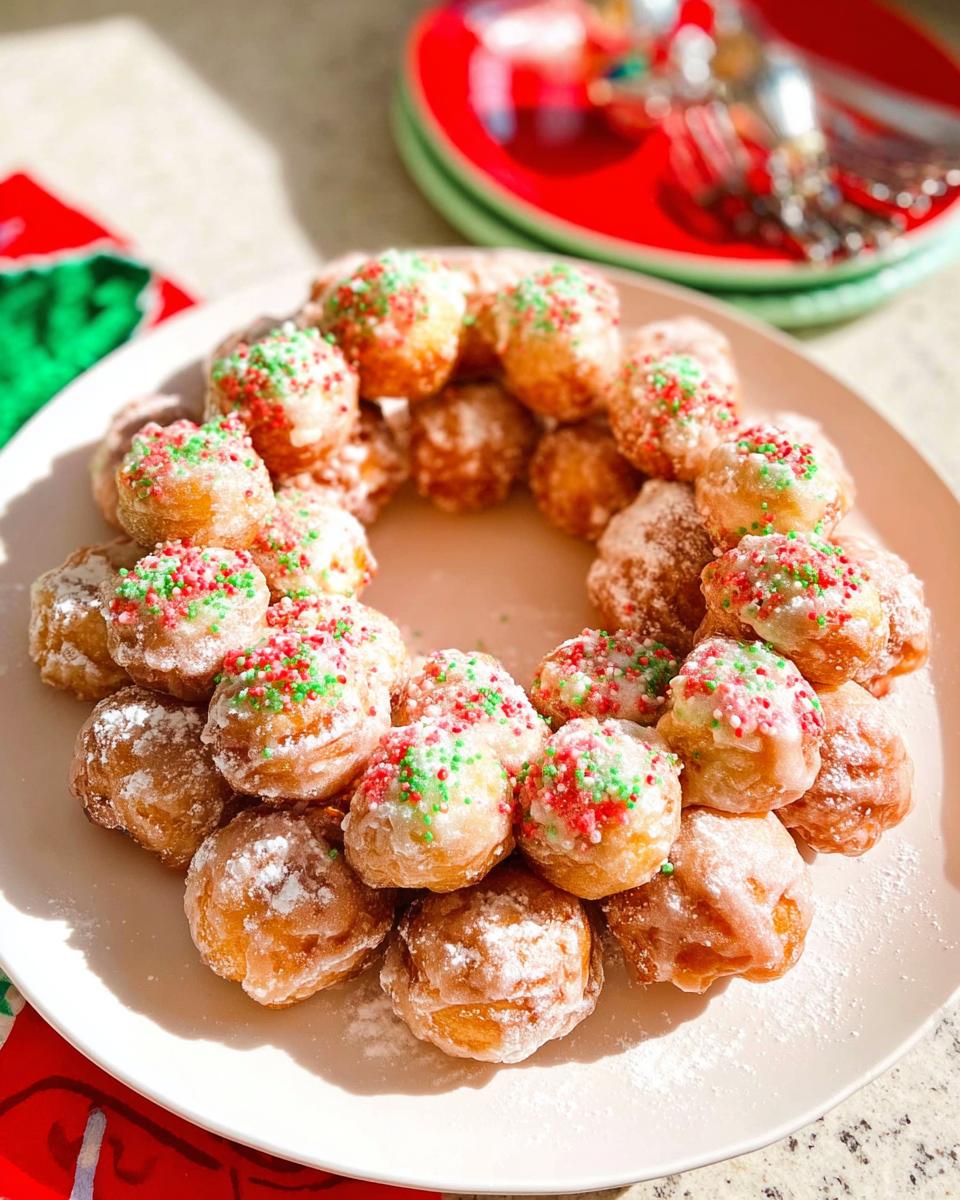Donut Hole Christmas Wreath - detail 2