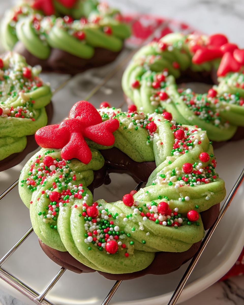 Easy Christmas Wreath Cookies - detail 3