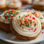 Frosted Big and Chewy Gingerbread Cookies