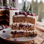 Gingerbread Cake w/ Sugared Winter Forest