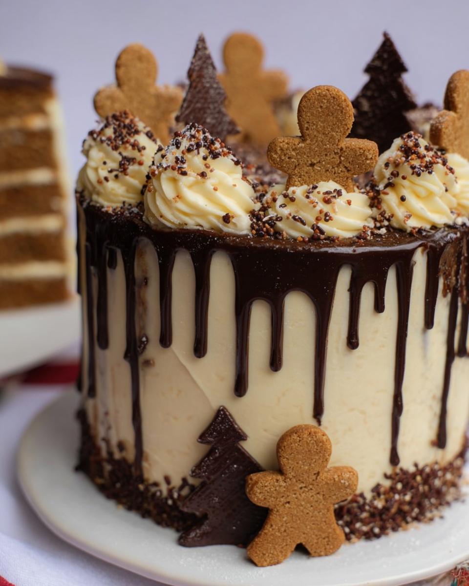 Gingerbread Drip Cake - detail 2
