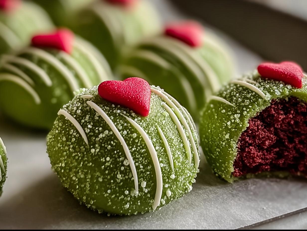 Naughty but Nice 30 Grinch Cake Balls Recipe