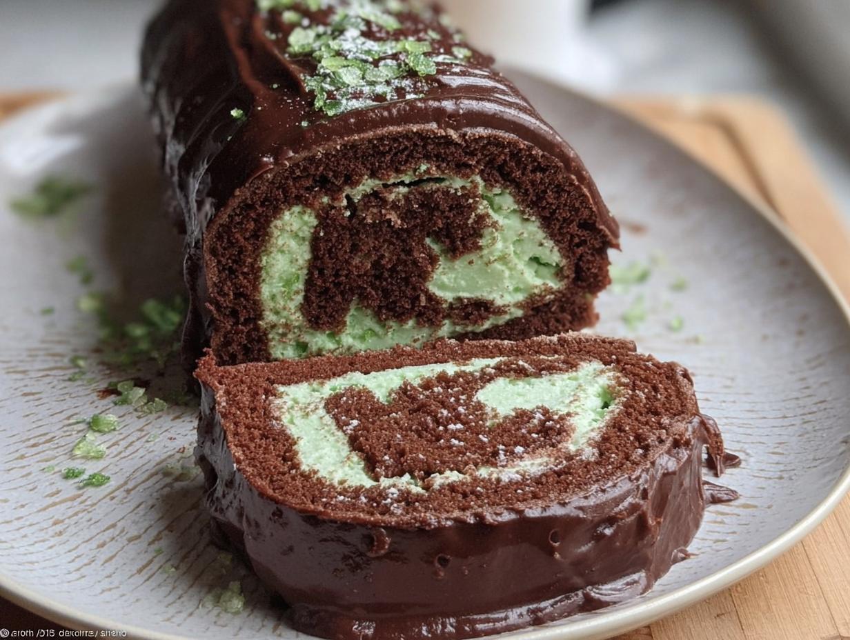 Mint Chocolate Yule Log: Shockingly Easy, Tasteful Dish