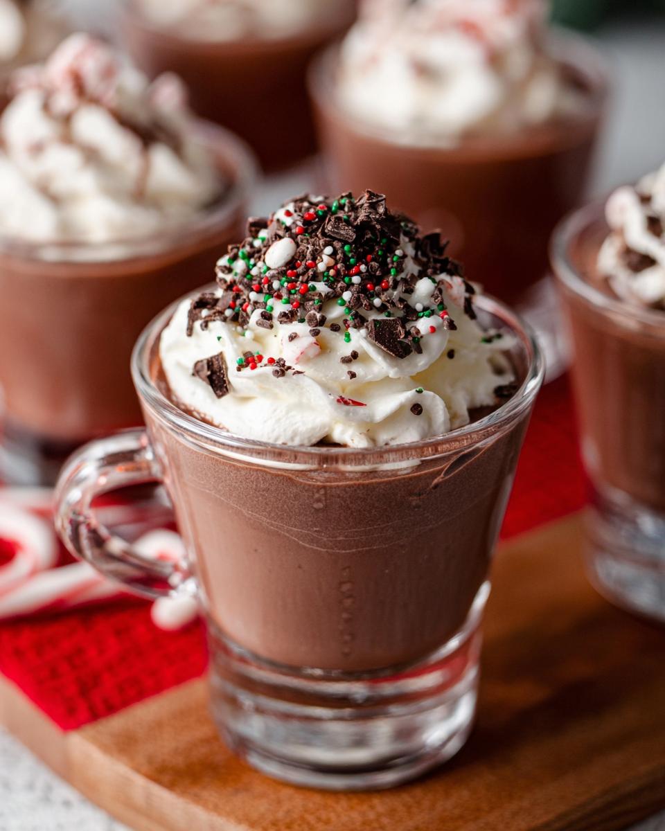 Peppermint Chocolate Pudding Shots - detail 2