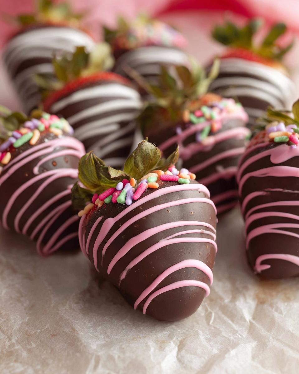 Pink Chocolate Strawberries – Sweet Valentine - detail 1