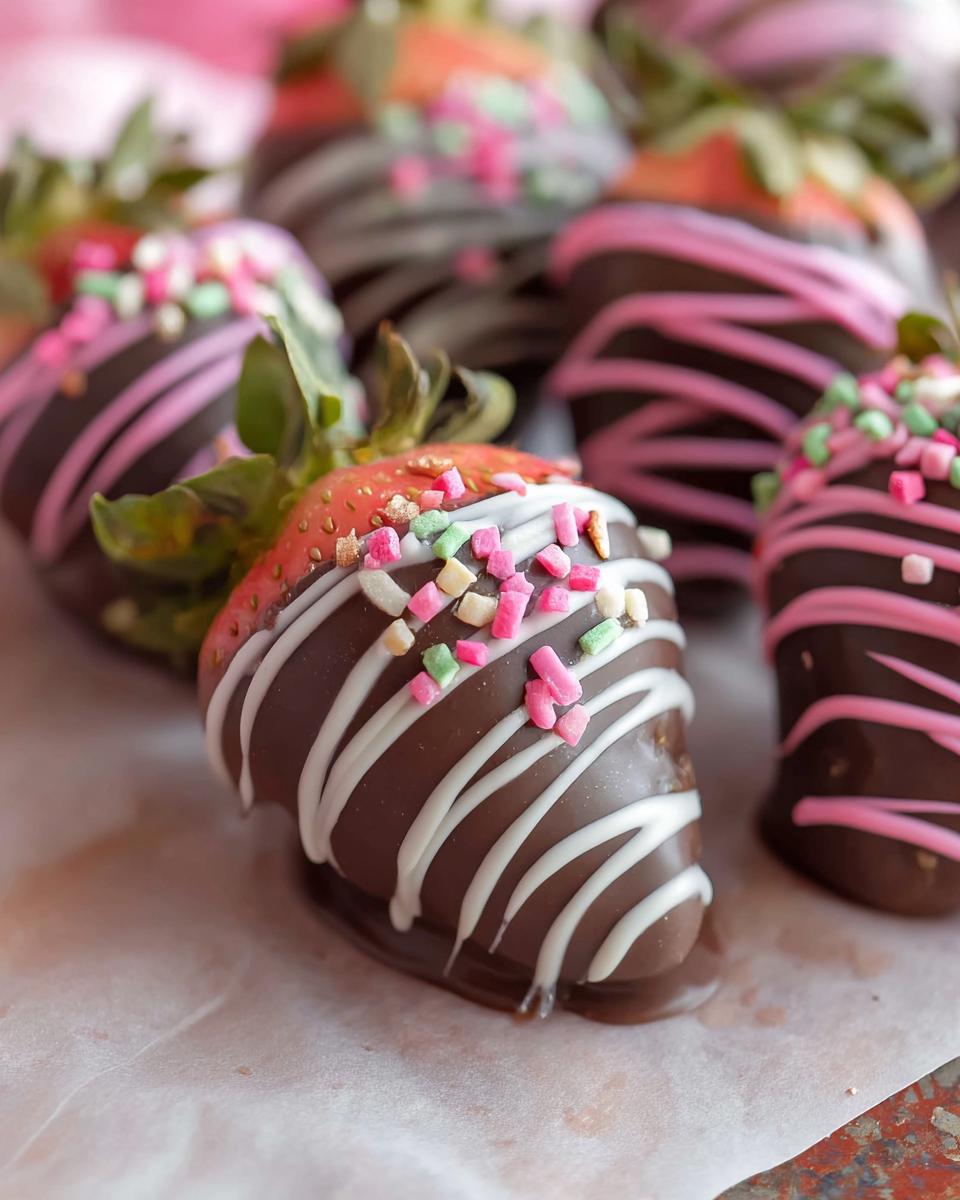 Pink Chocolate Strawberries – Sweet Valentine - detail 2