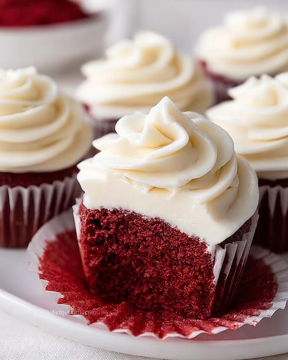 Red Velvet Cupcakes with Cream Cheese Frosting - detail 1