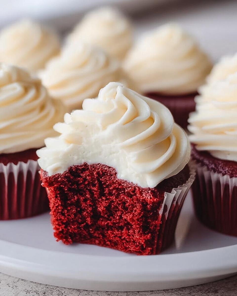 Red Velvet Cupcakes with Cream Cheese Frosting - detail 3
