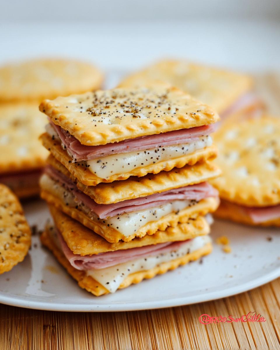 Ritz Cracker Party Sandwiches - Fun Date Night Snack - detail 1