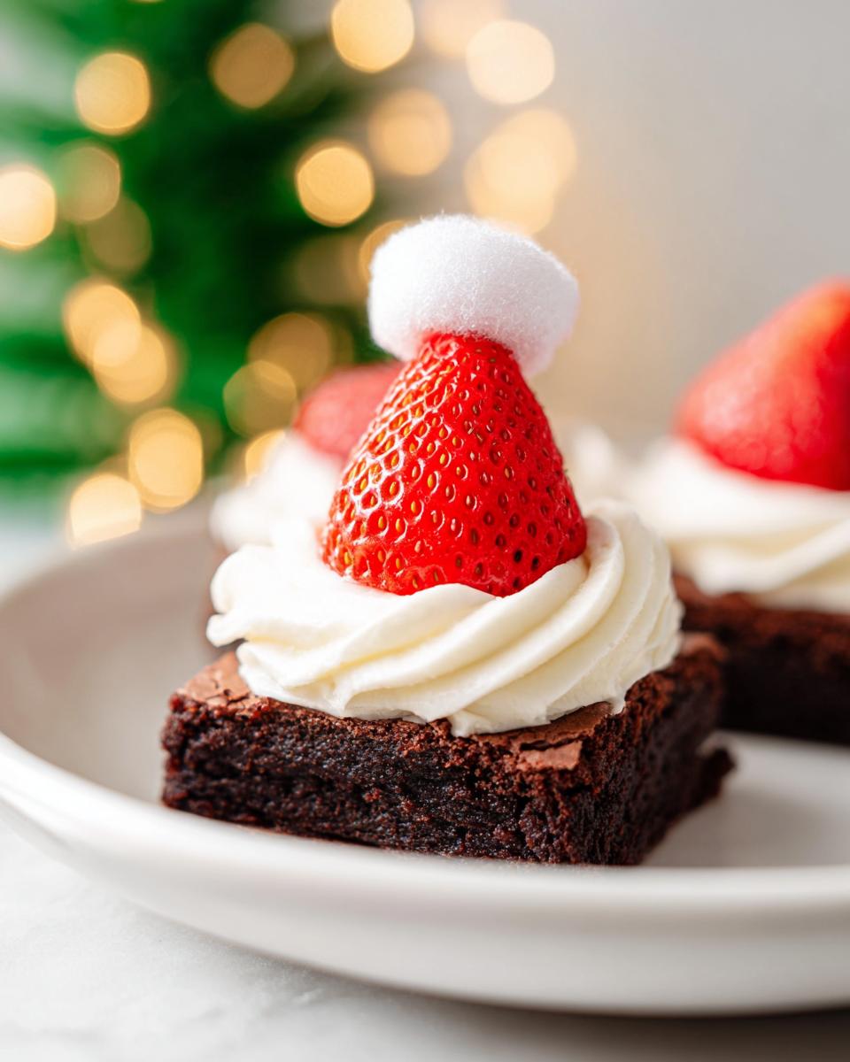 Santa Hat Brownies - detail 1