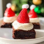 Santa Hat Brownies