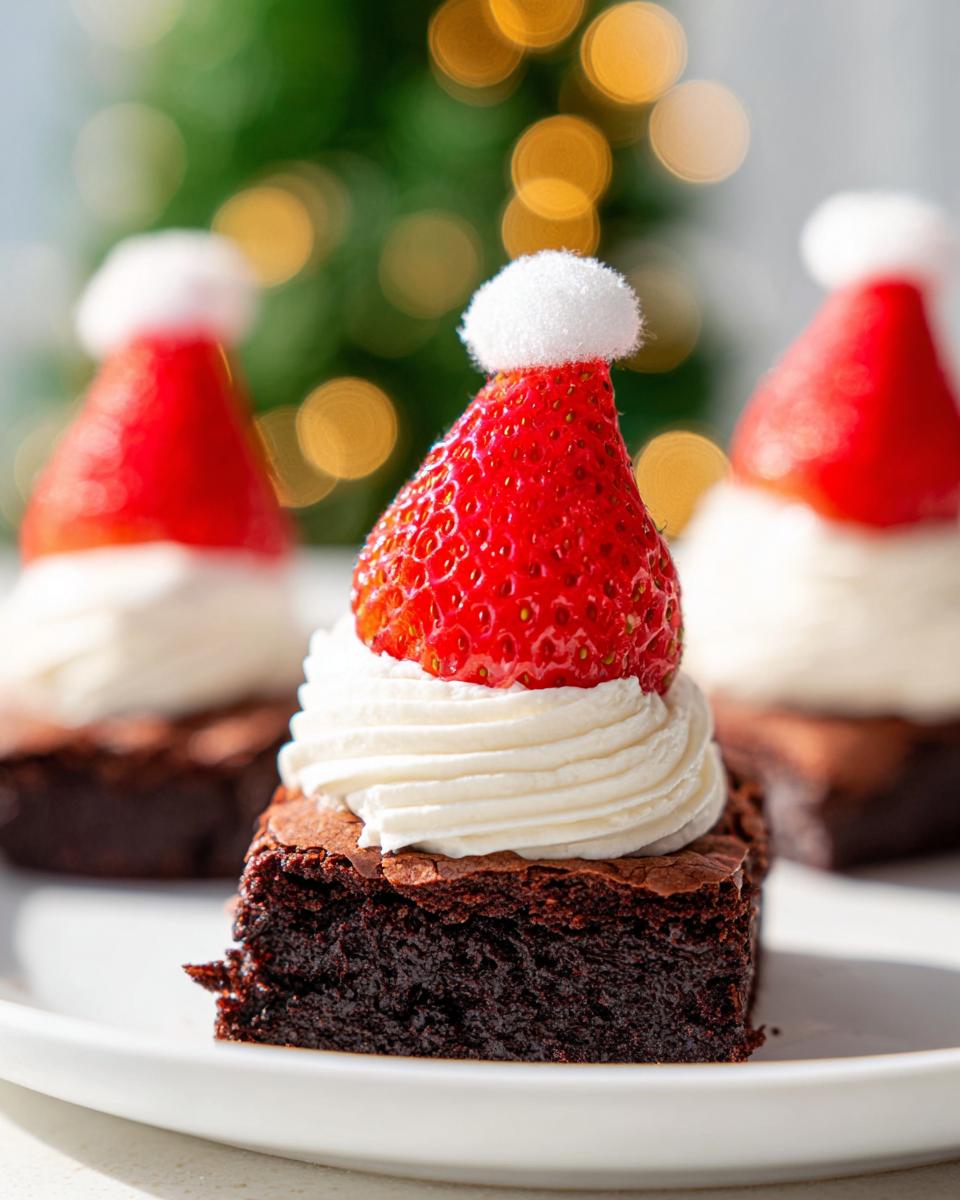 Santa Hat Brownies - detail 2