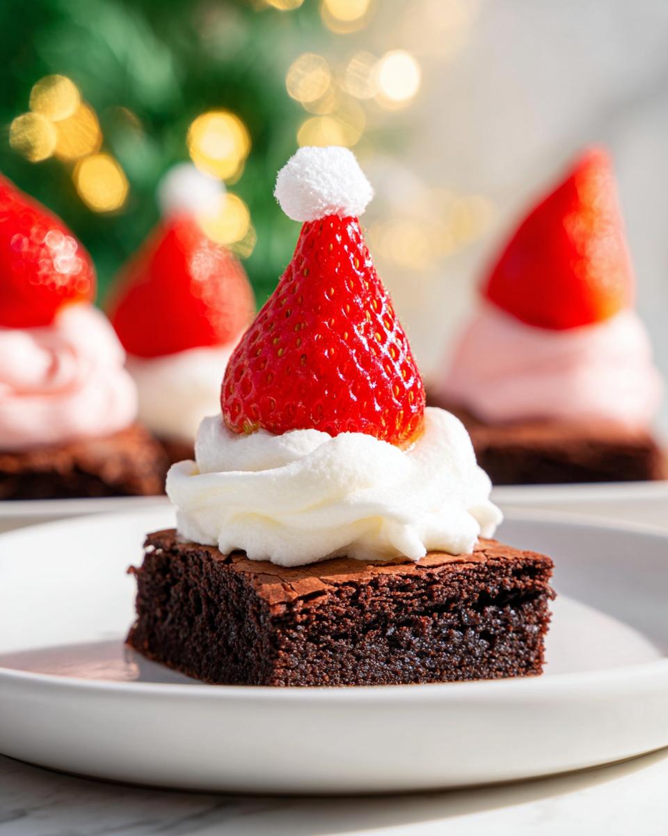 Santa Hat Brownies - detail 3