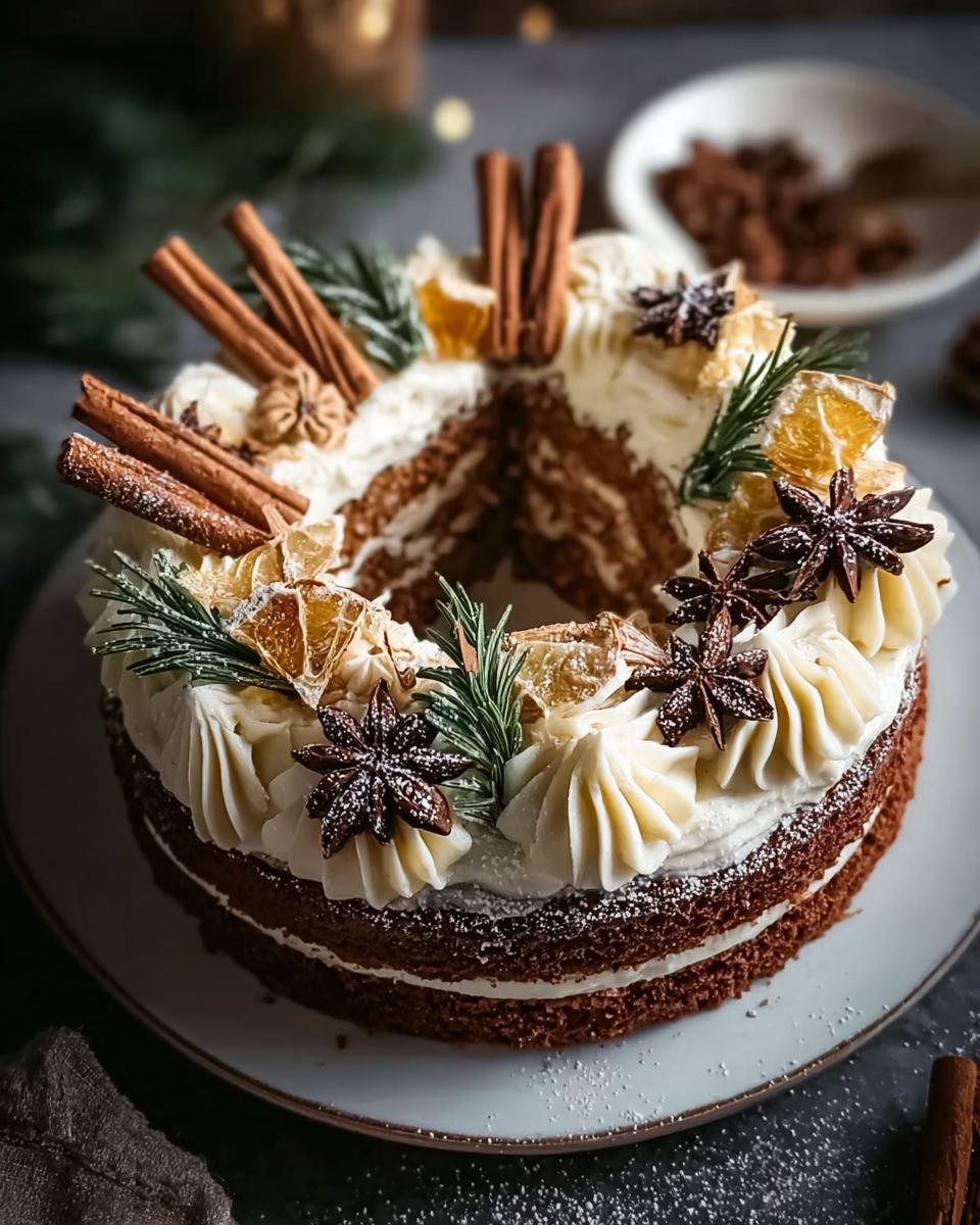 Spiced Gingerbread Wreath Cake - detail 2