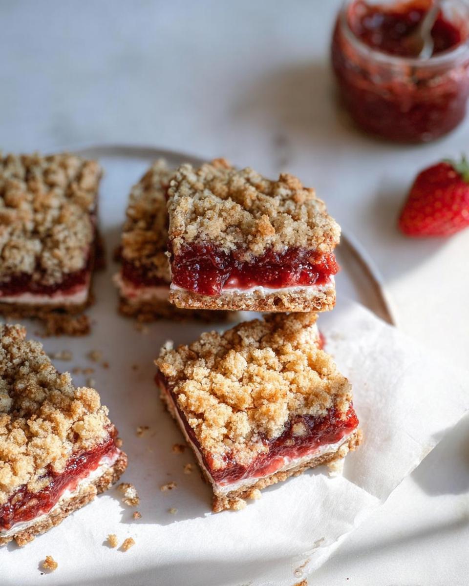 Strawberry Chia Seed Jelly Squares - detail 1