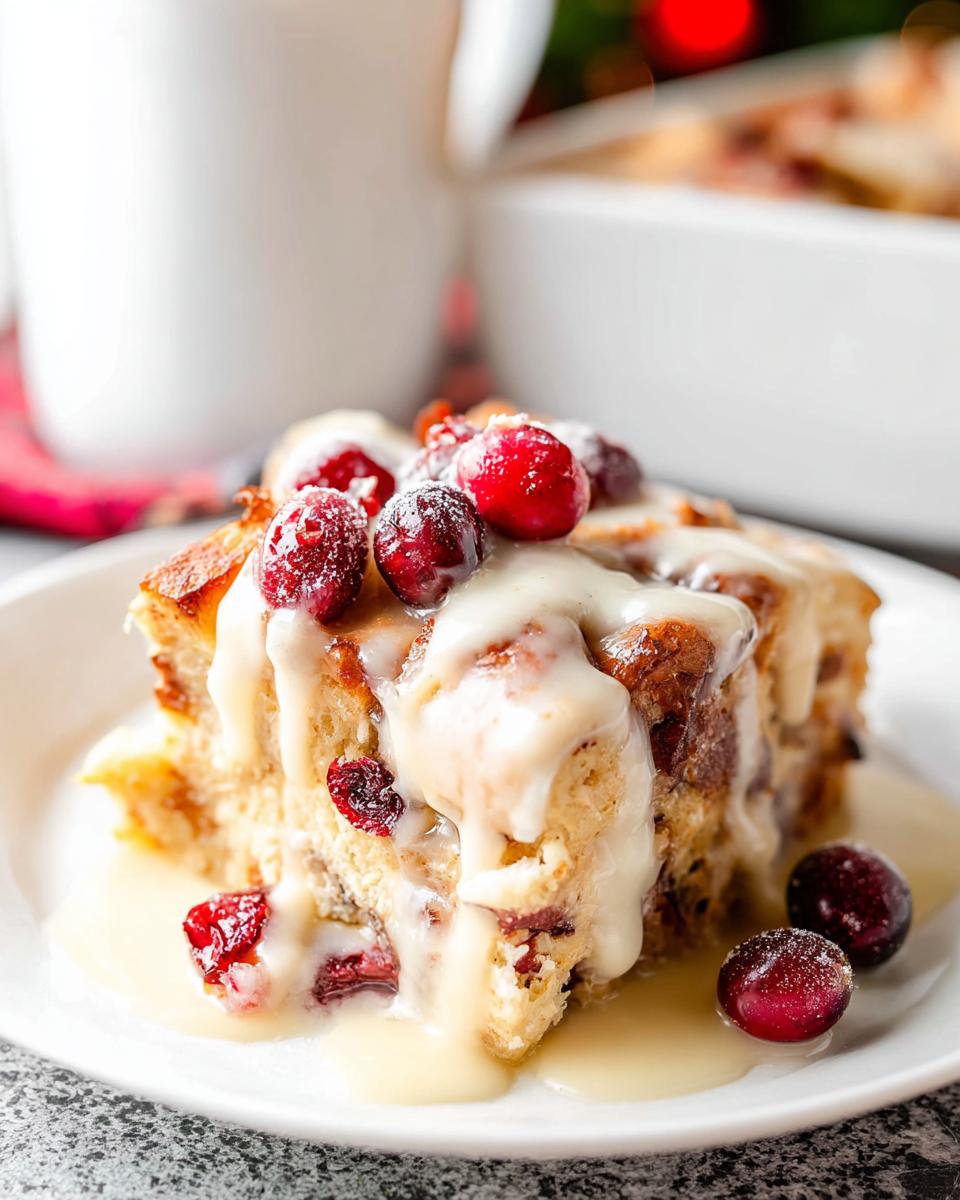 White Chocolate Cranberry Bread Pudding - detail 3
