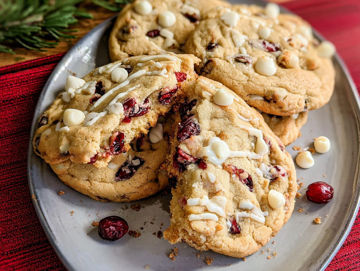 White Chocolate Cranberry Cookies Recipe