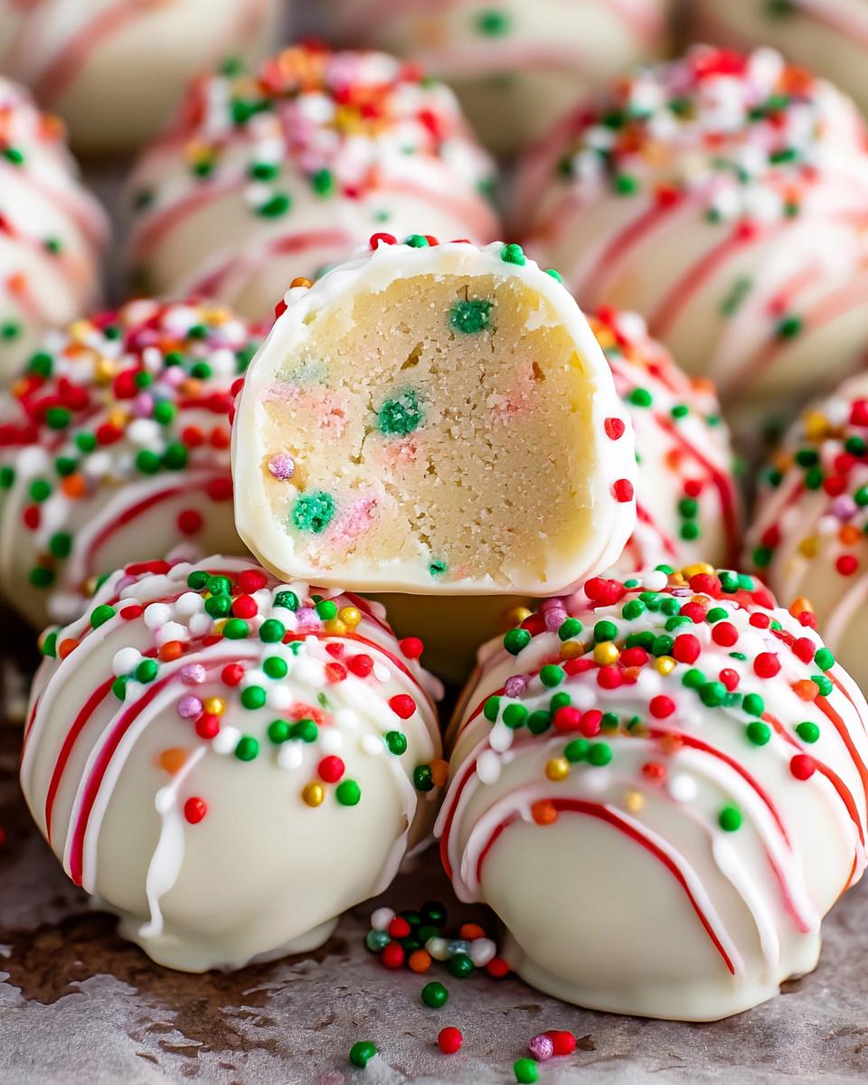 christmas sugar cookie balls - detail 2