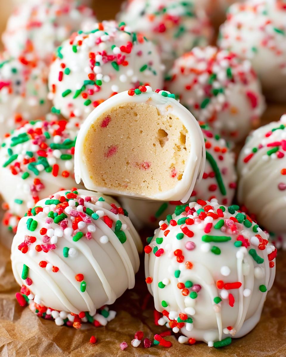 christmas sugar cookie balls - detail 3