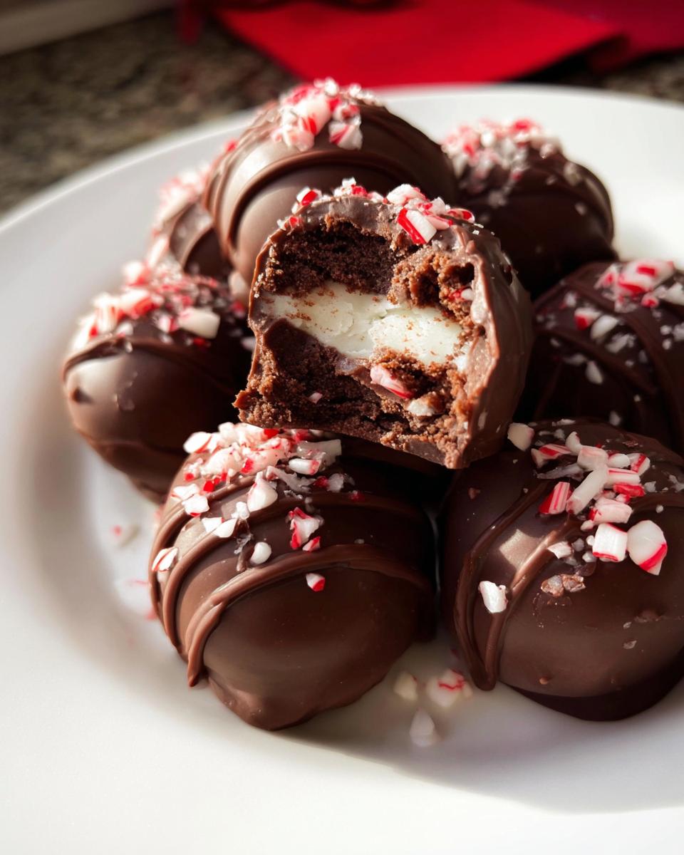 peppermint oreo balls - detail 1