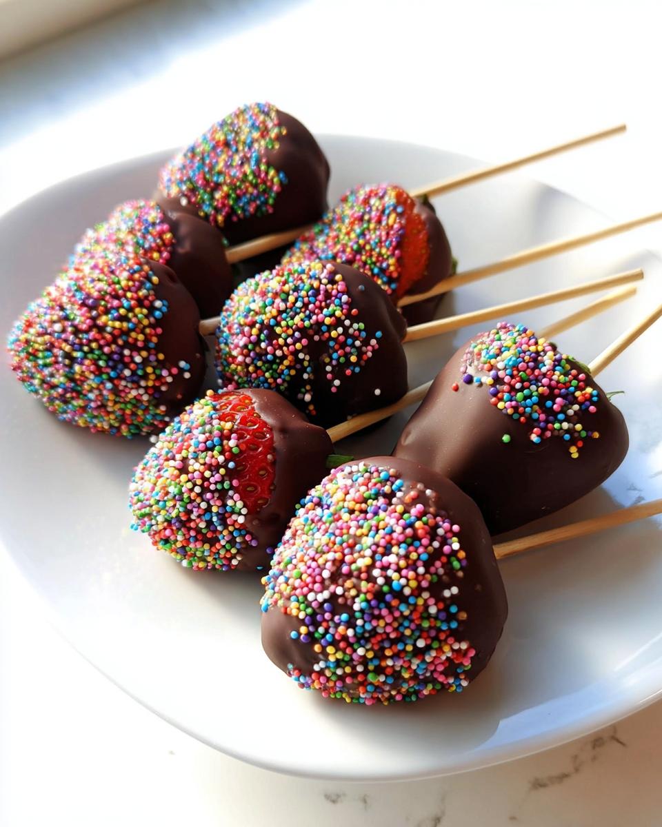 Chocolate Covered Strawberry Skewers - detail 1