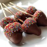 Chocolate Covered Strawberry Skewers