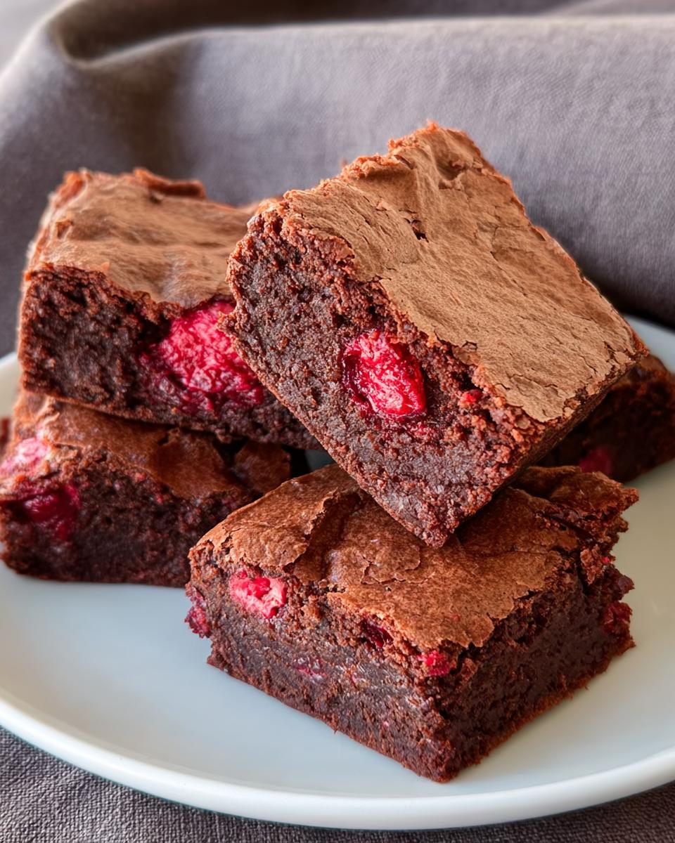 Chocolate Raspberry Brownies - detail 2