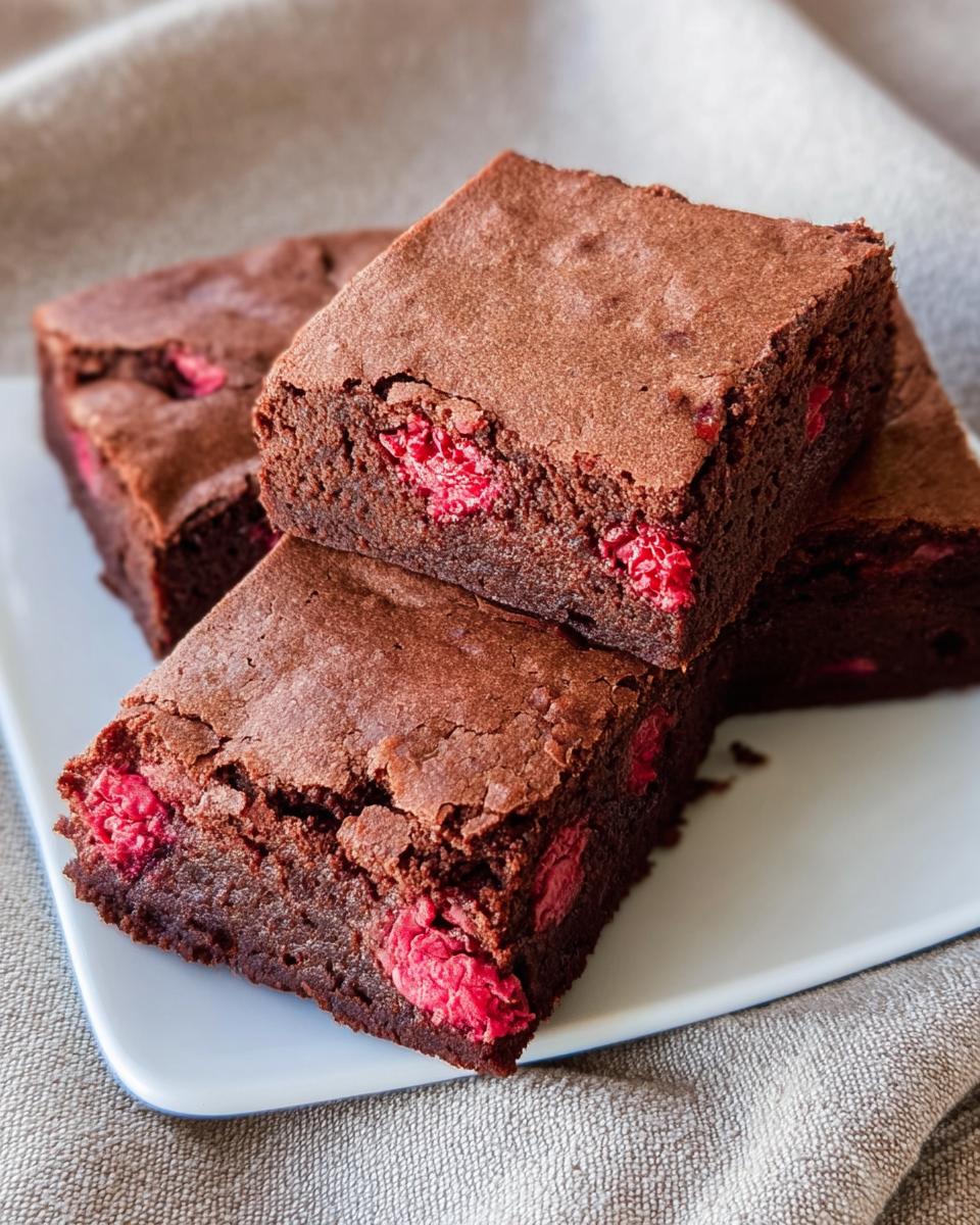 Chocolate Raspberry Brownies - detail 3