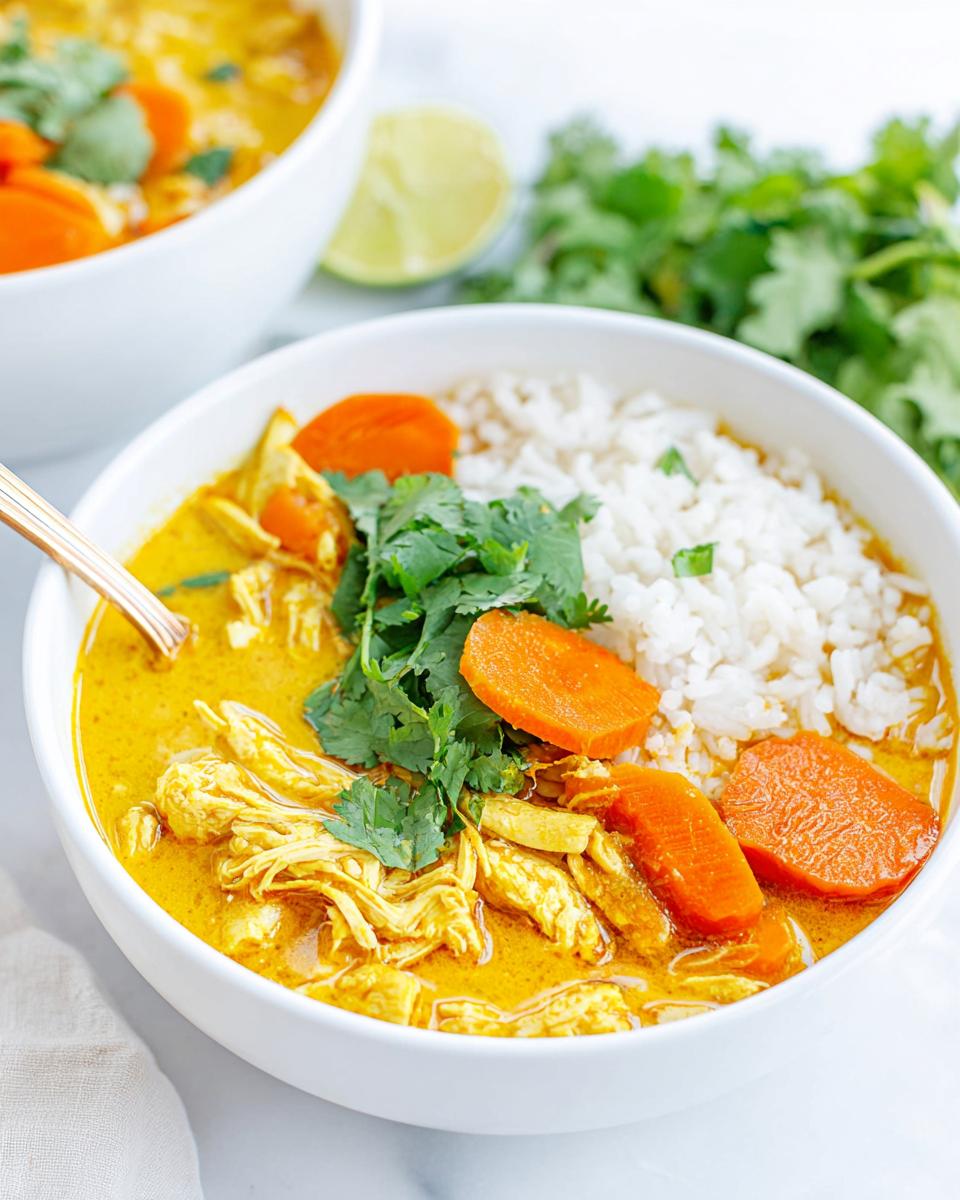 Easy Chicken Curry Soup with Rice - detail 1