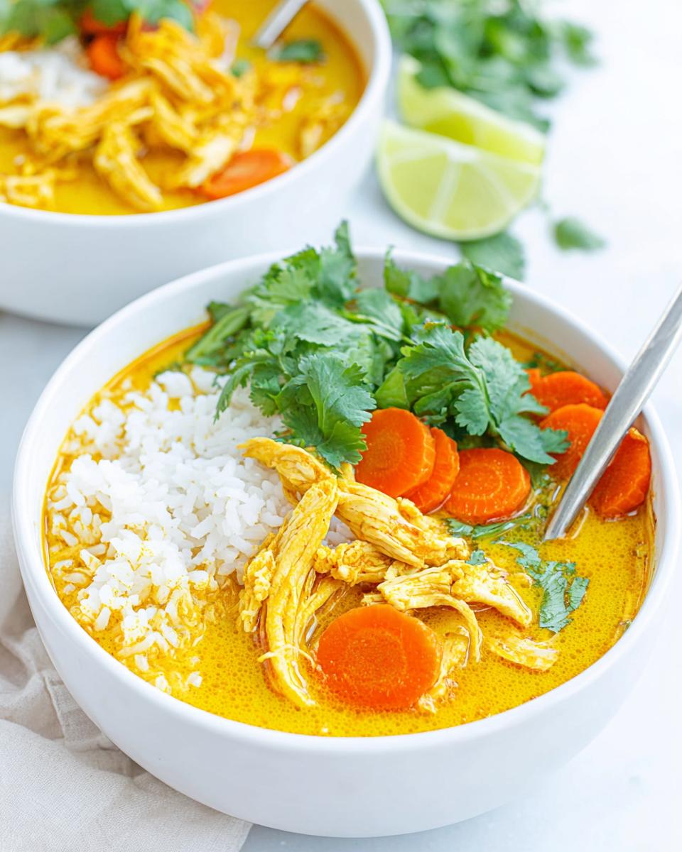 Easy Chicken Curry Soup with Rice - detail 2