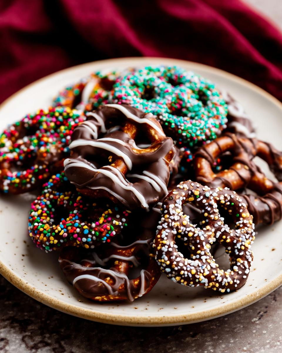 Easy Chocolate Dipped Pretzels - detail 2
