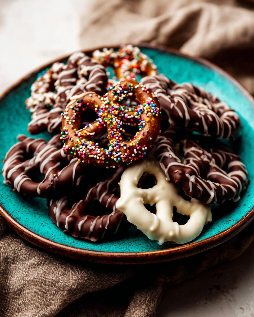 Easy Chocolate Dipped Pretzels - detail 3
