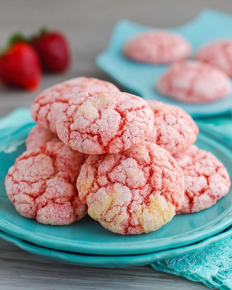 Easy Strawberry Cake Mix Cookies - detail 1