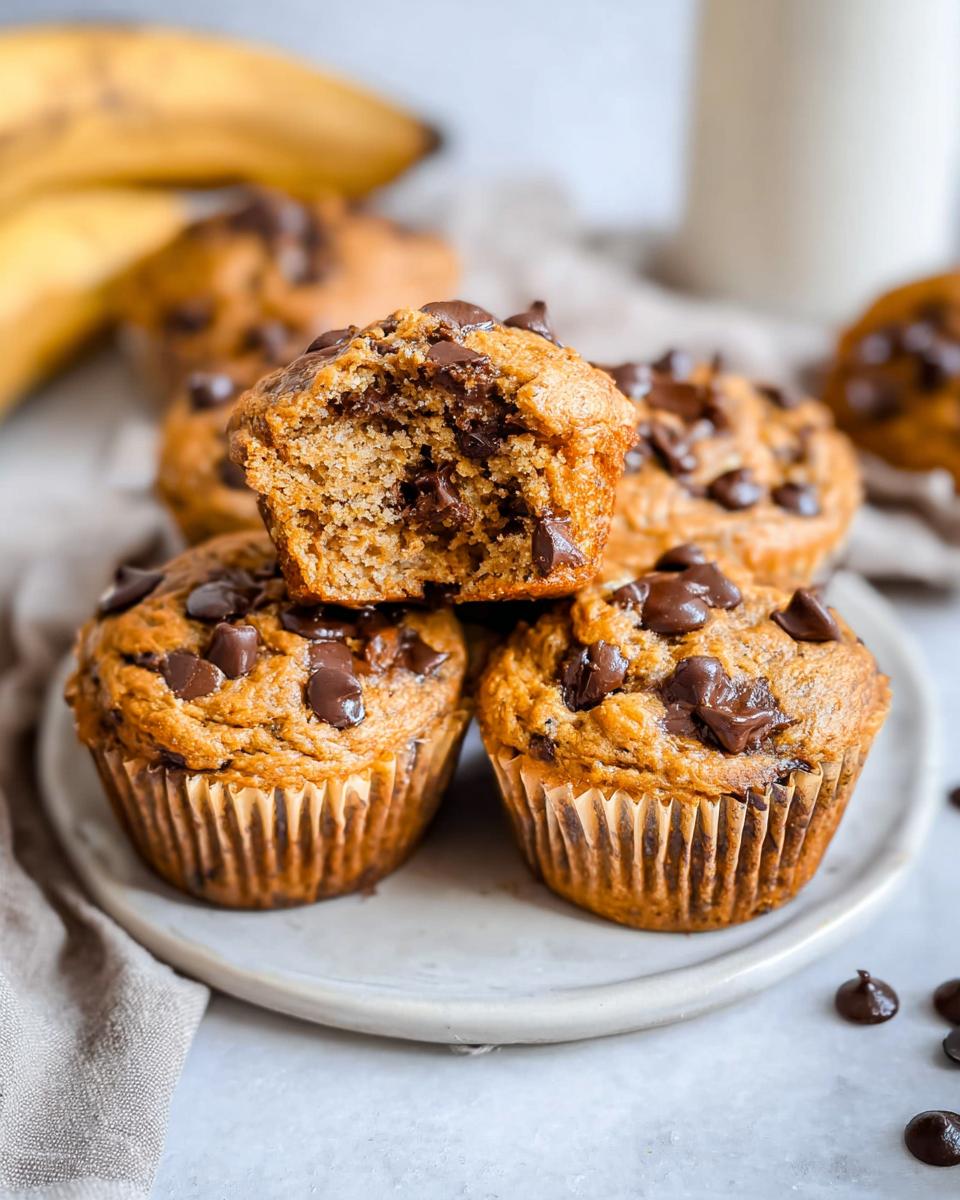 Flourless Peanut Butter Banana Muffins - detail 2