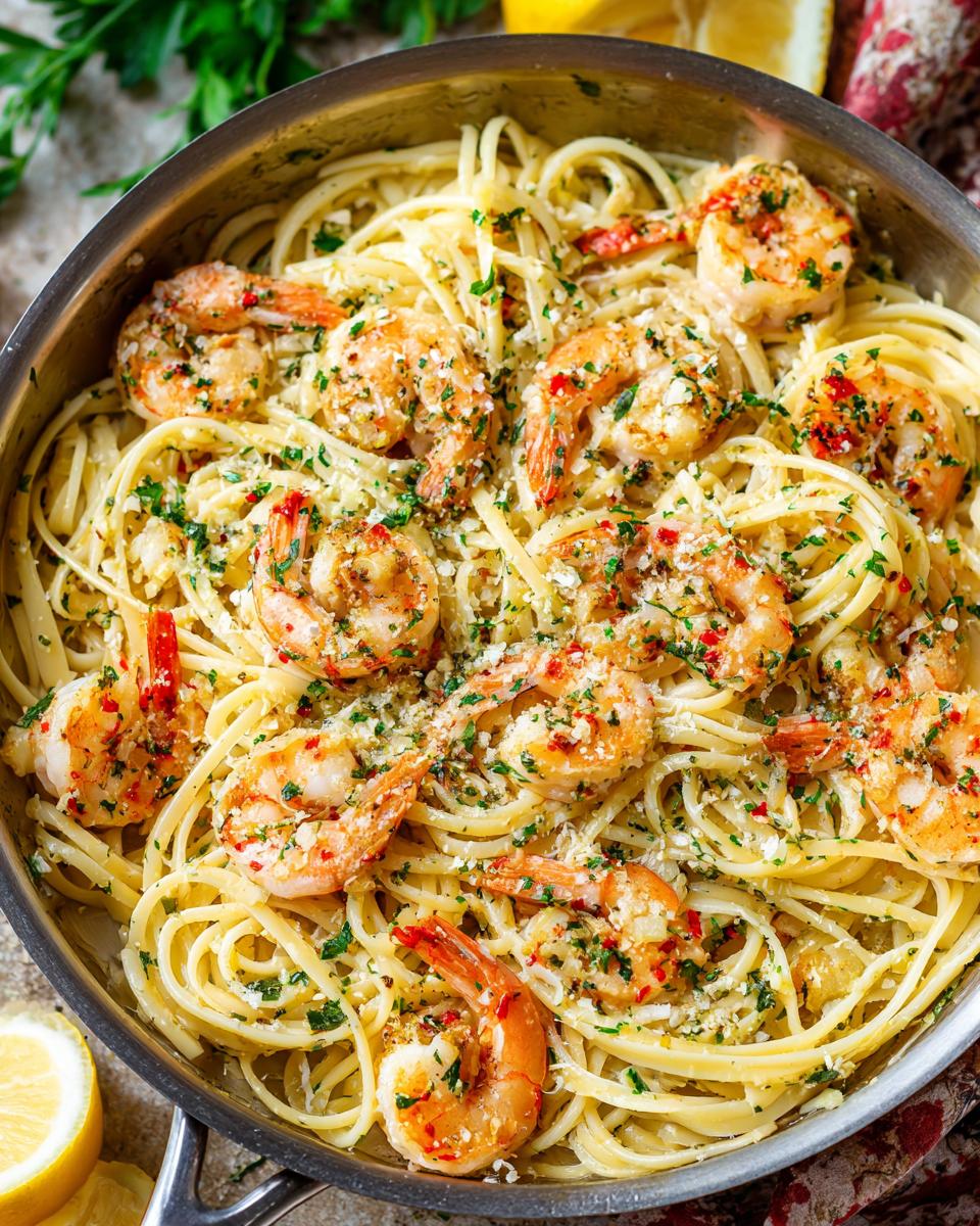 Garlic Butter Shrimp Scampi with Linguine - detail 1