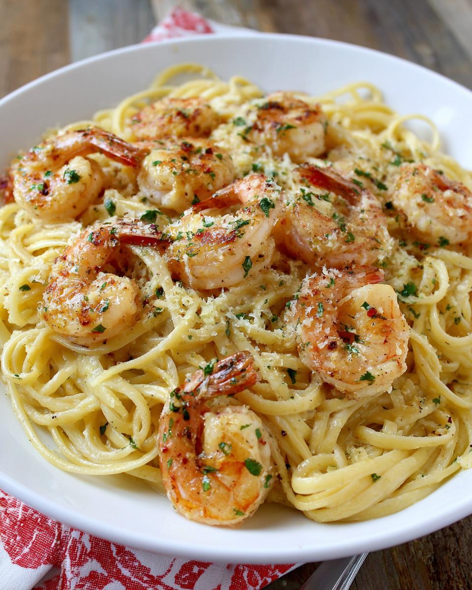 Garlic Butter Shrimp Scampi with Linguine - detail 2