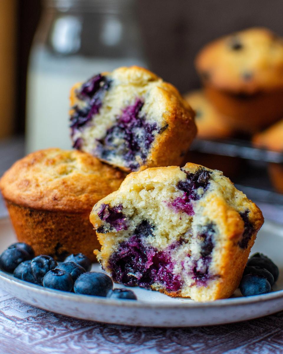 Healthy Greek Yogurt Blueberry Protein Muffins - detail 1