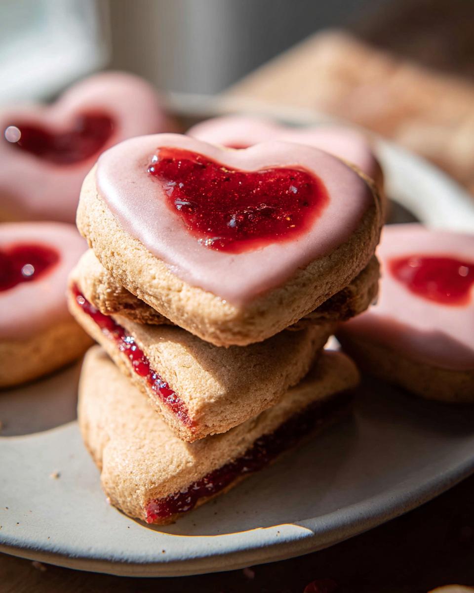 Heart Strawberry Cookies - detail 2