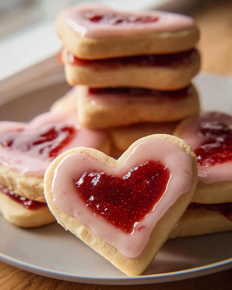 Heart Strawberry Cookies - detail 3