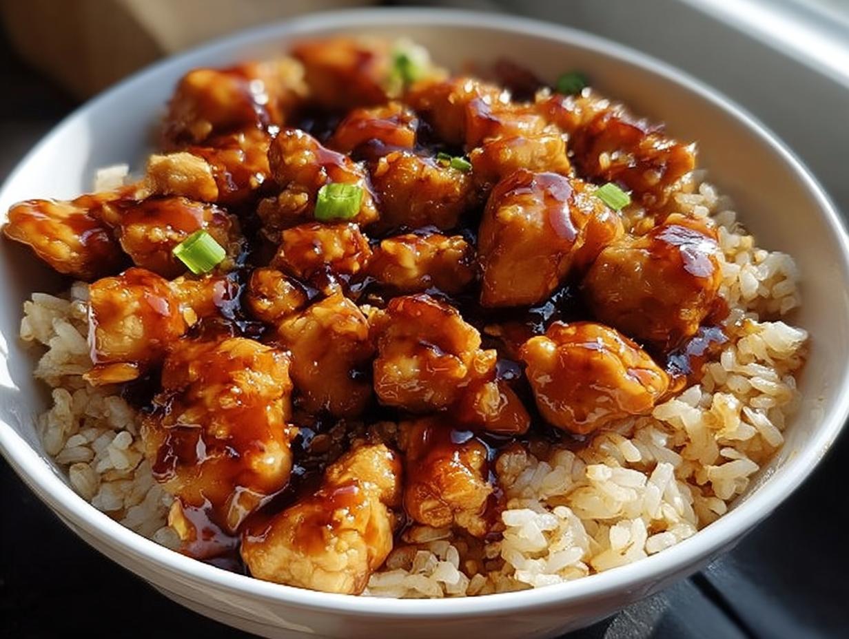 Irresistible Honey BBQ Chicken Rice in 15 Minutes