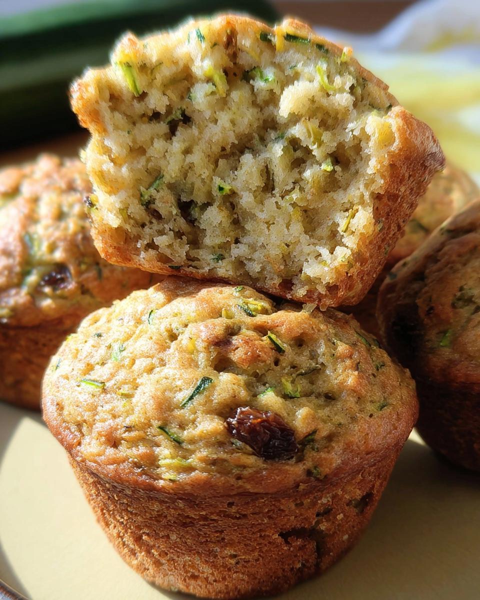 Moist Greek Yogurt Zucchini Muffin - detail 1